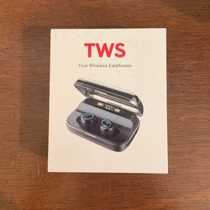 True wireless earbuds with charger